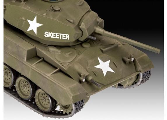 Revell Modelbouwpakket Militaire voertuigen - 03323 M24 Chaffee Tank Plastic - 1:76 - Modelbouw