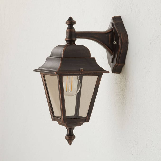 LCD Koperkleurige buitenwandlamp Toulouse, hanglamp