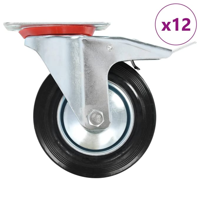 vidaXL - 12 - st - Zwenkwielen - 160 - mm