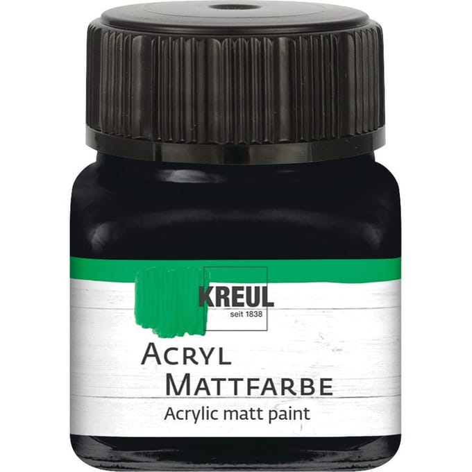 KREUL acryl matte verf, 20 ml - Zwart