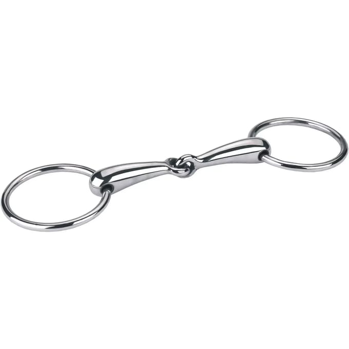Kerbl Hoofdstel Bit Watertrens enkelgebroken hol - Rvs - 14,5cm