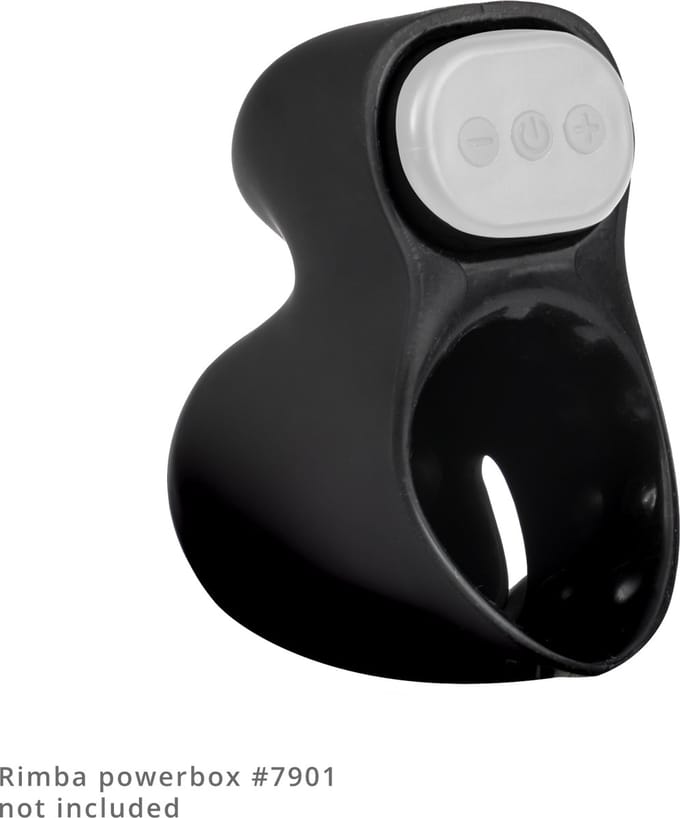 Rimba Electro Play - E-Stim Penis Head Stimulator - Bi-Polair - Zwart