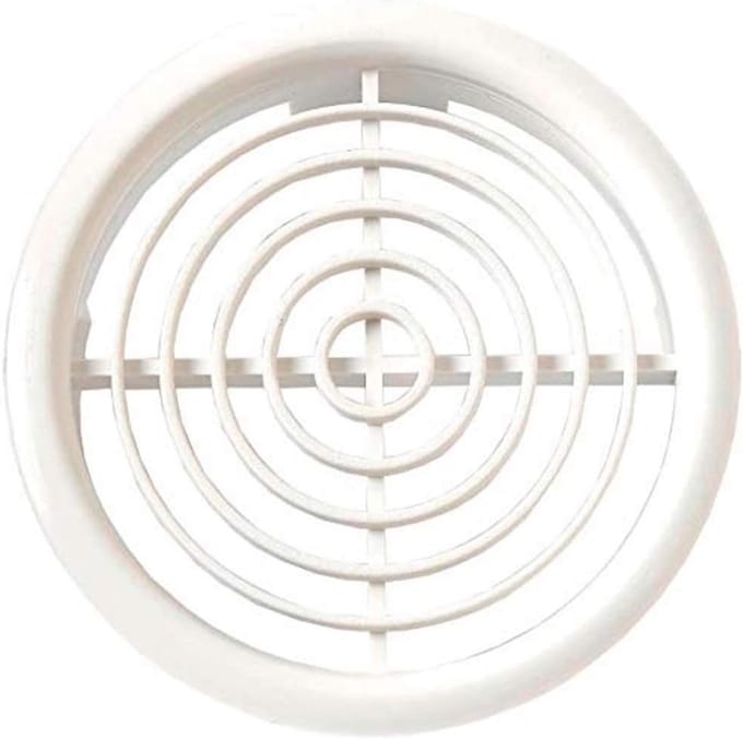 Ventilatie Rooster Wit 100mm (Pak van 2) voor Dakranden
