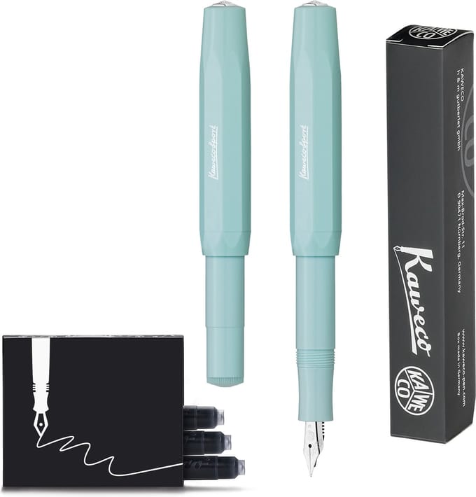 Kaweco - Vulpen - Sport Skyline Mint Fountain Pen - Medium -  doosje vullingen