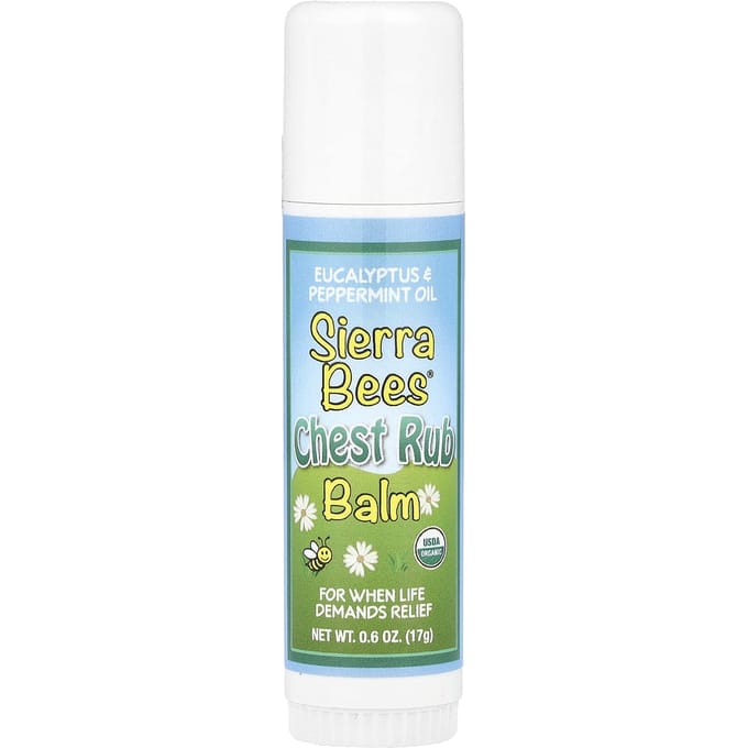 Borstzalf Balsem Stick, Eucalyptus & Pepermunt, 17G(0.6Oz) white