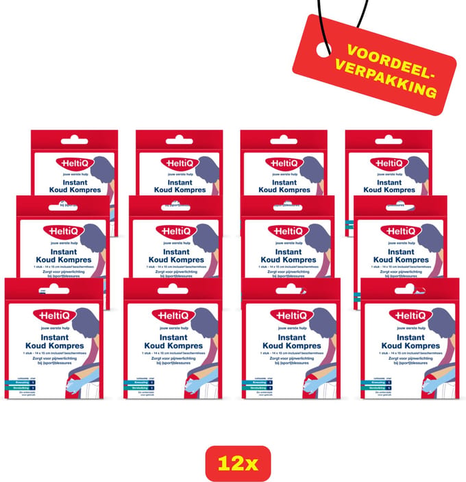12 x HeltiQ instant koud kompres - Voordeelverpakking