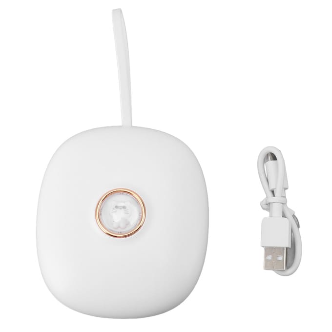 Digitale Wekker Draagbaar LED Oplaadbaar 1200MAH Kinderslot Drie Instelbare Niveaus Snooze white