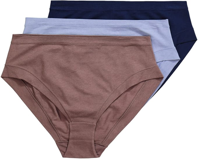 Ulla Popken - Dames - Midislips set van 3 extra zacht - Nachtblauw - Maat 54+