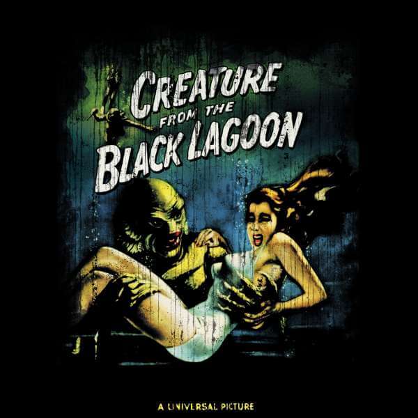Universal Monsters Creature From The Black Lagoon Vintage Poster Trui - Zwart - M