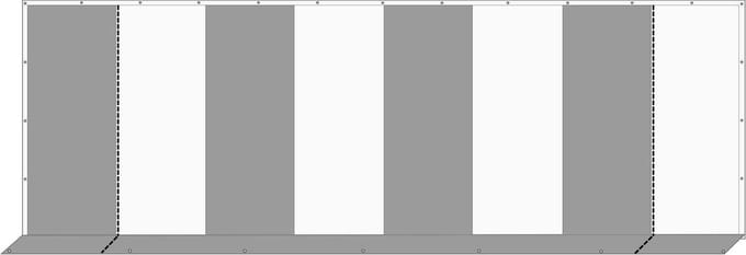Partytent eindwand 6 meter | Met ritsen | PVC