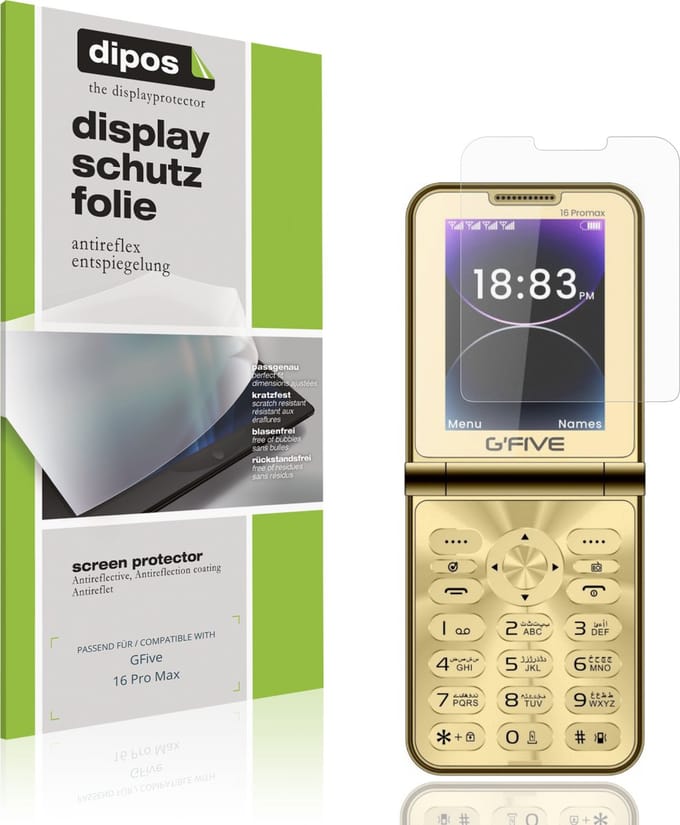 dipos – 4x Matte Beschermfolie geschikt voor GFive 16 Pro Max | Krasbestendige & antireflecterende Screenprotector Ultra-Thin