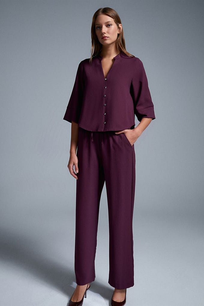 Dames Wijde Crepe Broek