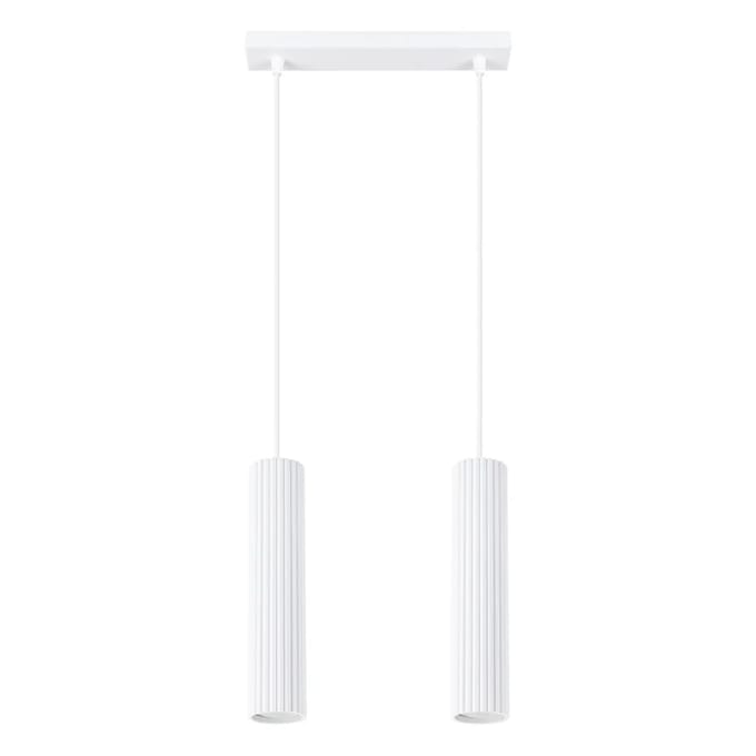 Sollux Lighting Hanglamp Karbon - GU10 - wit - aluminium - 90x30x6.5cm