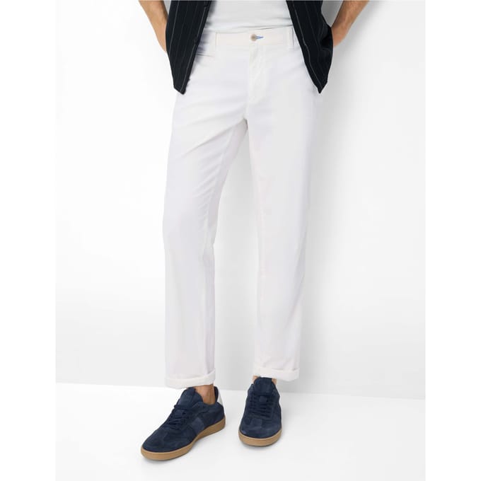 Brax Heren Chino  Style FABIO IN WHITE, wit, maat 35/34
