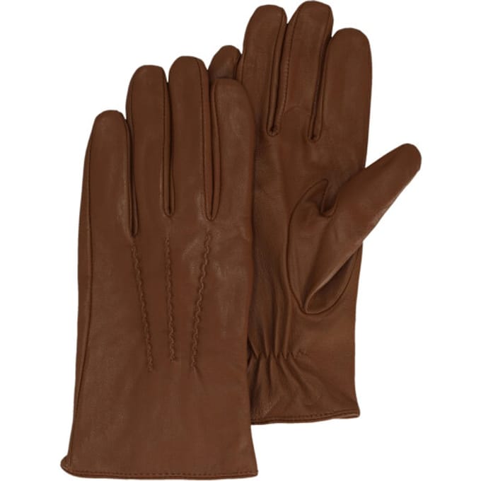 Sarlini Dames Leren Handschoenen Cognac - Maat M/L
