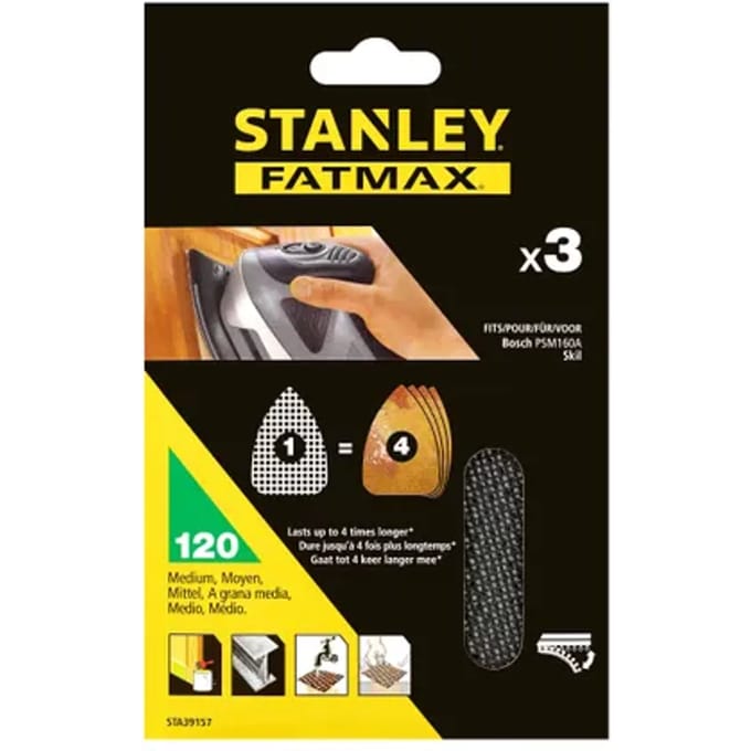Stanley Schuurpad Fatmax - K120 - Zwart - 3 Stuks