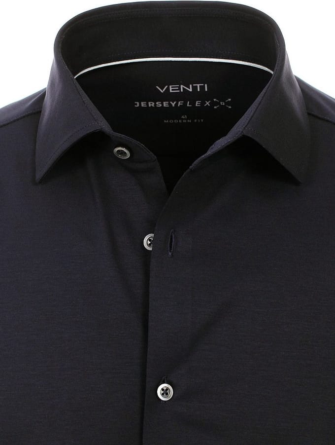 Venti Jerseyflex Overhemd Blauw Modern Fit 123963800-102 - L