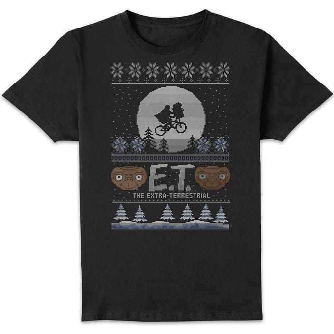 E.T. the Extra-Terrestrial Kerst T-shirt - Zwart - XL