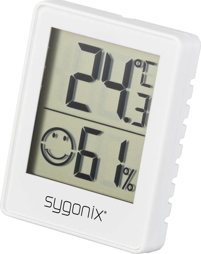 Sygonix SY-5267052 Thermo- en hygrometer Wit