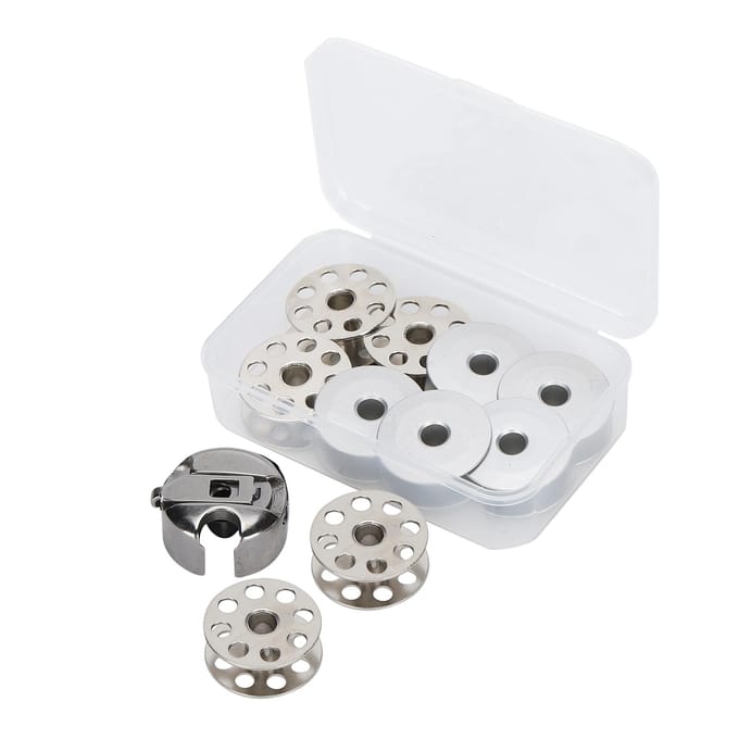 10 Stuks Spoel Spoelhuis Metalen Spoel Transportvoet Industriële Naaimachine Accessoires white
