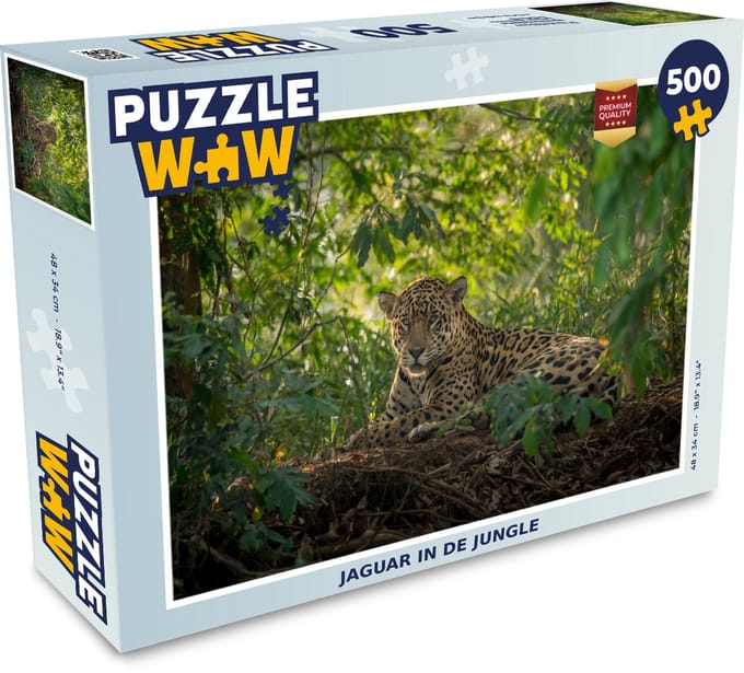 Puzzel Jaguar in de jungle - Legpuzzel - Puzzel 500 stukjes