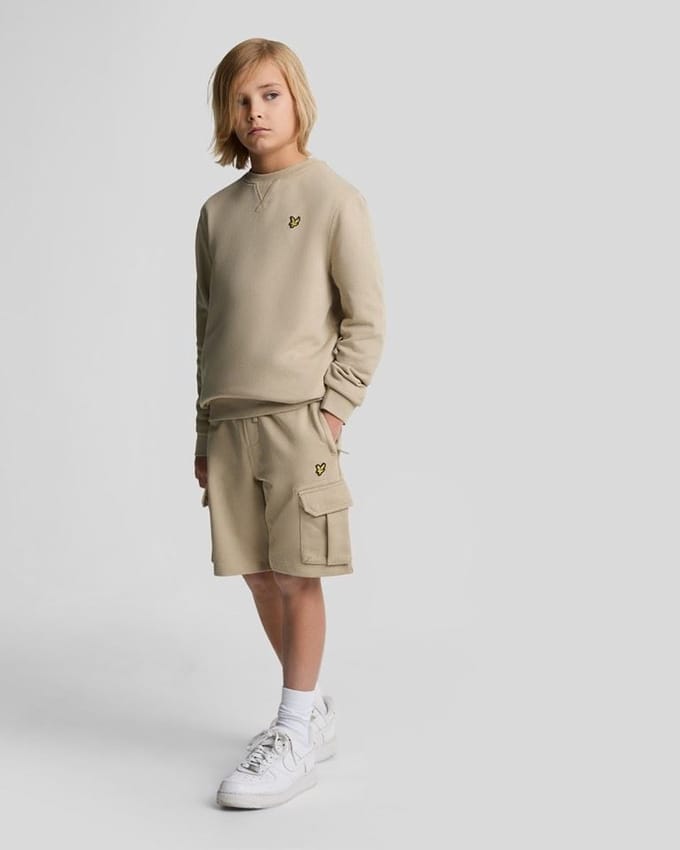 Lyle & Scott Cargo Sweat Short Broeken Jongens - Bruin - Maat 152/158