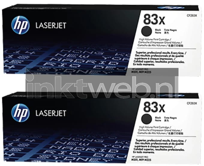 HP 83X multipack zwart (Origineel Hoge Capaciteit)