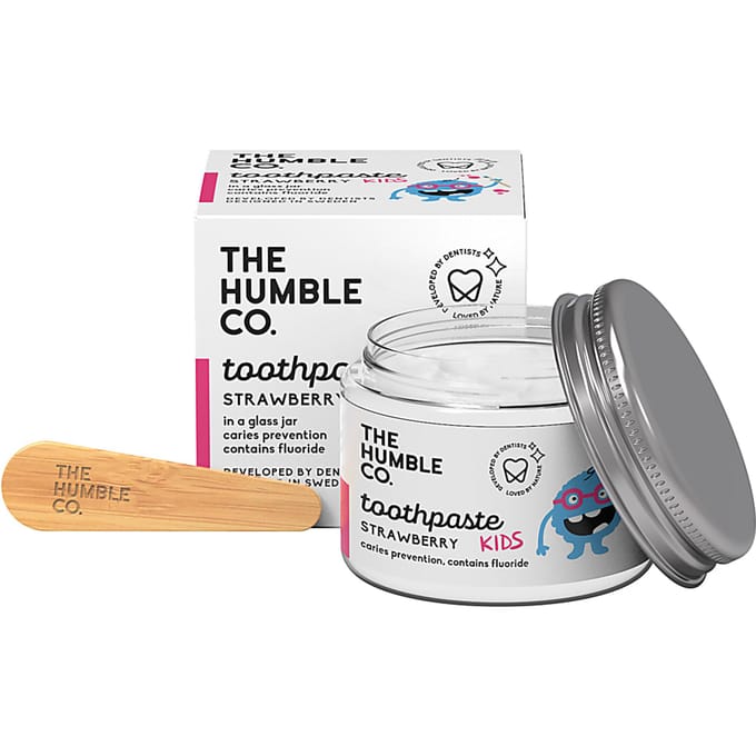 The Humble Co Natural Kinder Tandpasta Potje - Aardbei - 50 ml