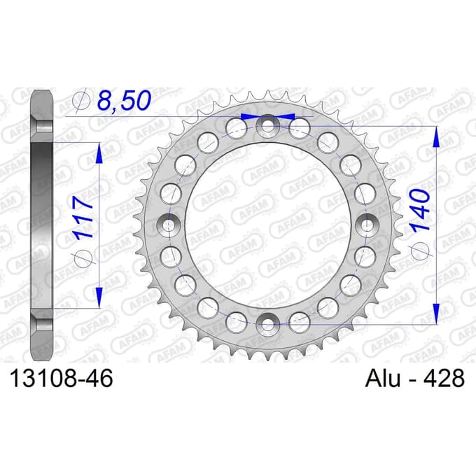 Tandwiel Afam 428 46 dents
