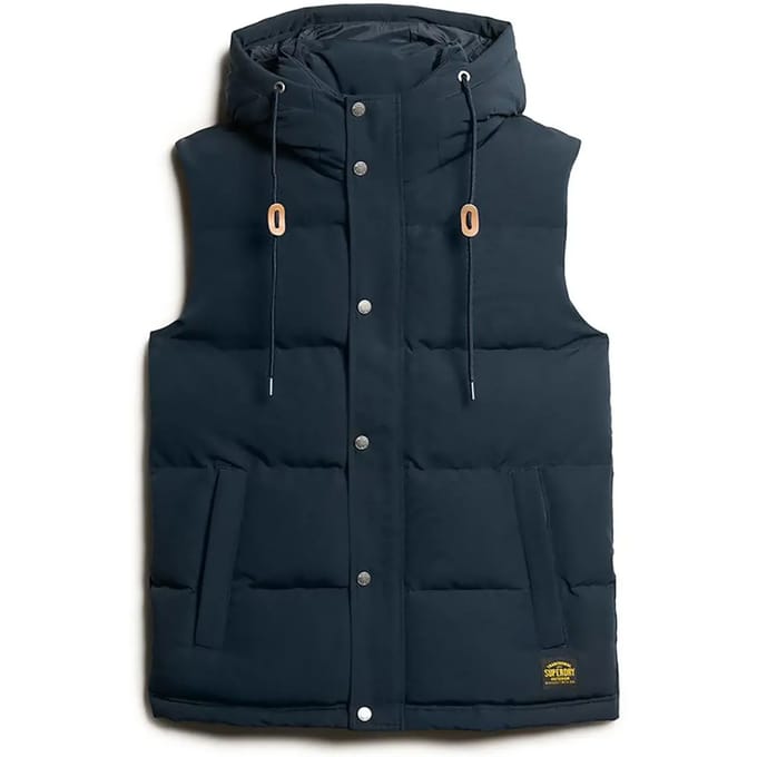 Superdry - Everest Bodywarmer met Capuchon - Heren - Gilets