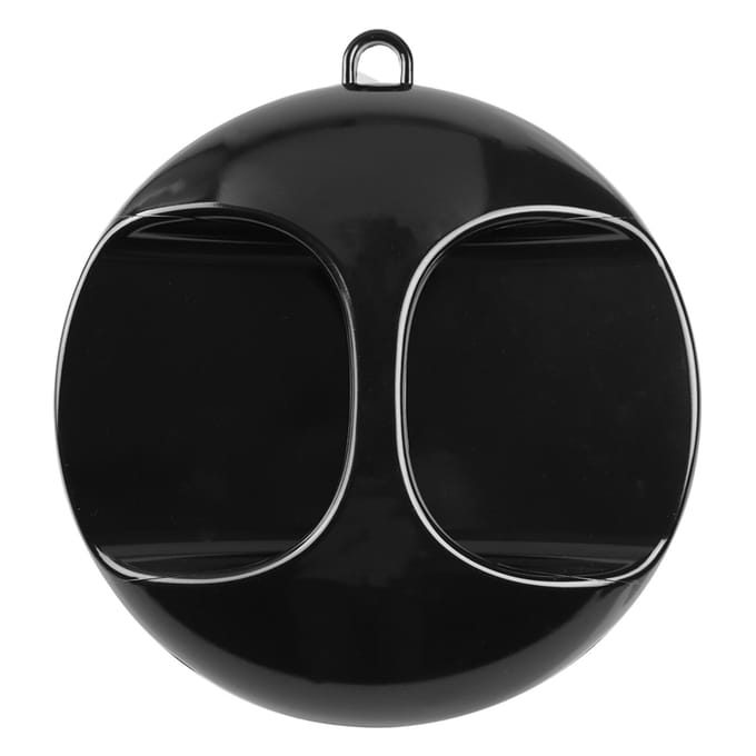 Miroir Rond Professionnel à Main avec Poignée pour Usage Personnel et de Salon de Coiffure black