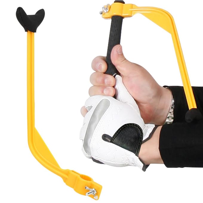 Correcteur de Posture de Golf Fixateur d'Angle de Swing Entraîneur d'Entraînement Correcteur de Bras Outil Guide Accessoire yellow