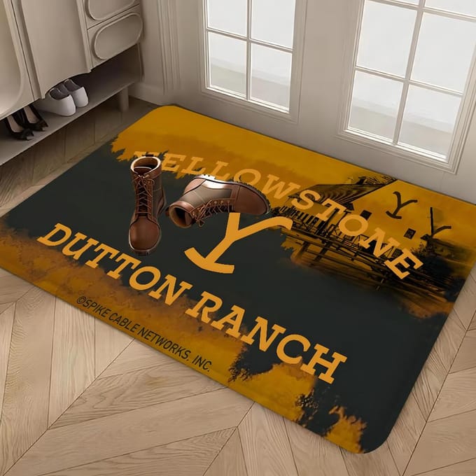 Yellowstone Dutton Ranch Badmat Antislip Absorbeert Water Lange Strook Kussen Slaapkamer Mat Welkom Deurmat 80*120cm