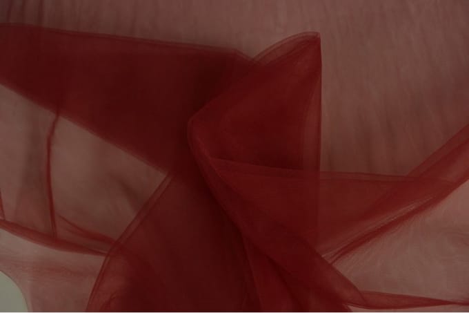 Bruidstule - Bordeaux rood - 1 meter - Per meter - 150cm breed