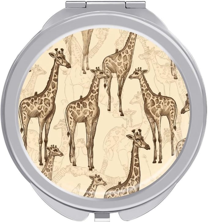 Make-up Spiegel - Compacte Spiegel - Voor Onderweg - Opvouwbaar Ontwerp - 15 x 9.5 cm - Zilver