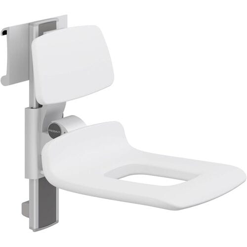 Pressalit PLUS shower seat 450 height adjustable, side sliding R7455000