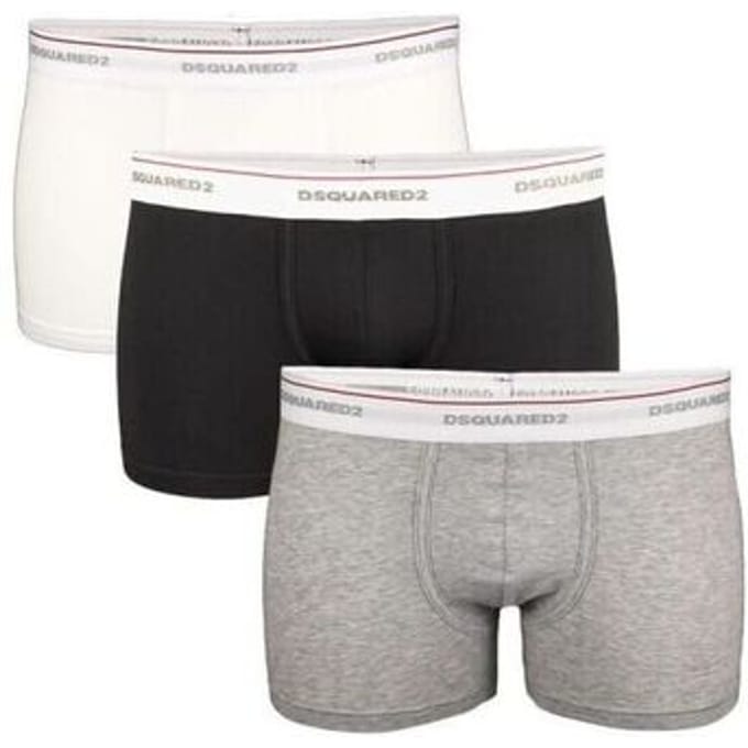 Teenslippers Dsquared DCX310060 - 3-PACK TRUNK-984 WHITE/GREY/BLACK