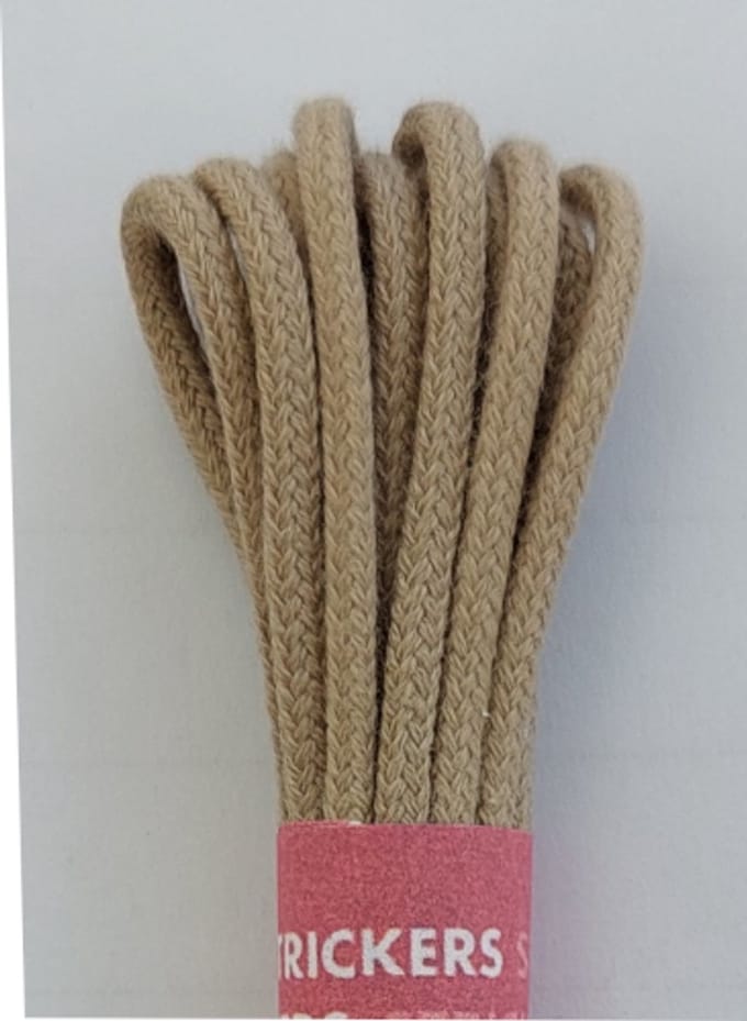 Strickers Veter - Beige - Dun Rond - Lengte 120 cm - Dikte 2,5 mm - Schoenveter