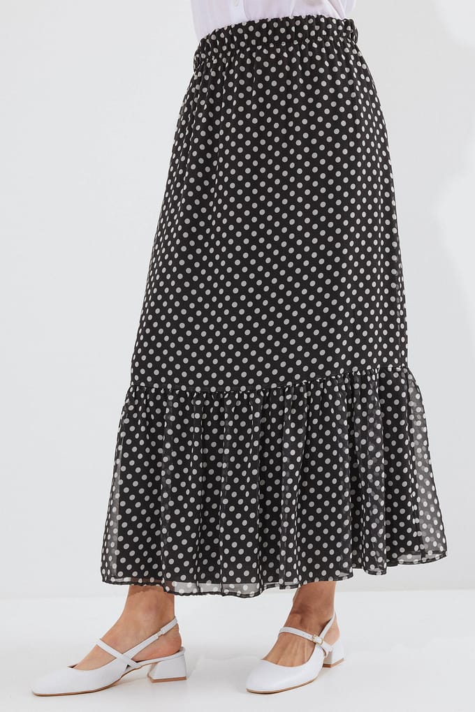 Geprinte Maxi Rok met Bloemenmotief