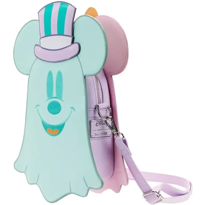 Disney Loungefly Crossbody Bag Ghost Minnie & Mickey Glow In The Dark