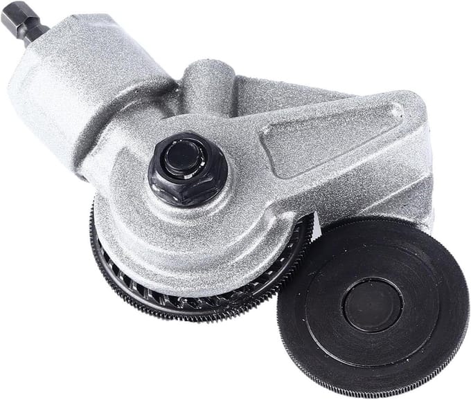 Plaatschaar Opzetstuk - Metaalschaar Adapter - Metaal Snijden - Ti-staal Constructie - 40 mm Diameter - Zilver