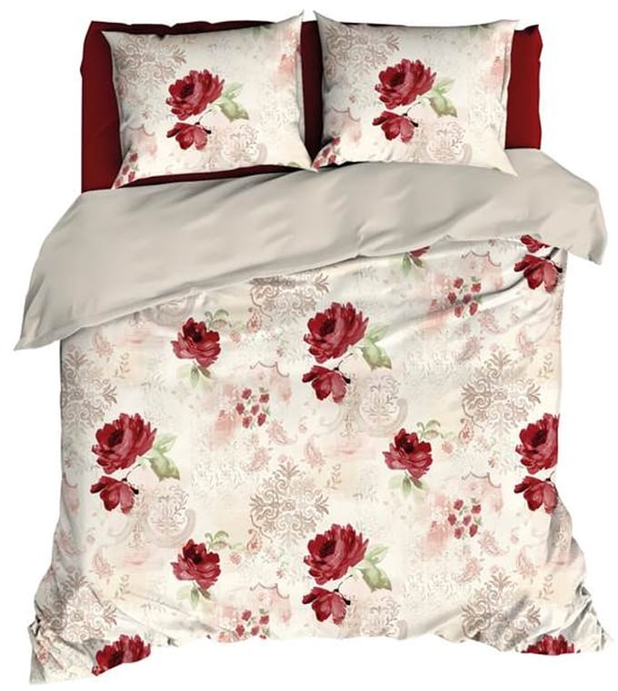 Satin d'Or Grace Dekbedovertrek - Extra breed - 260x200/220 cm - Rood