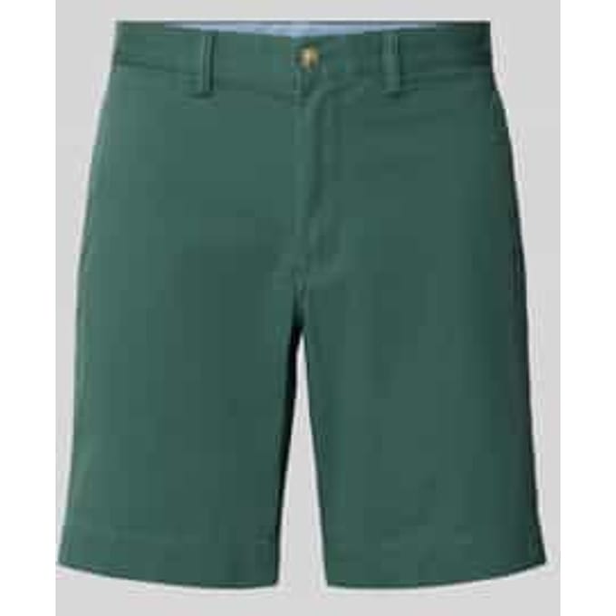 Straight fit chino-shorts van Katoenmix