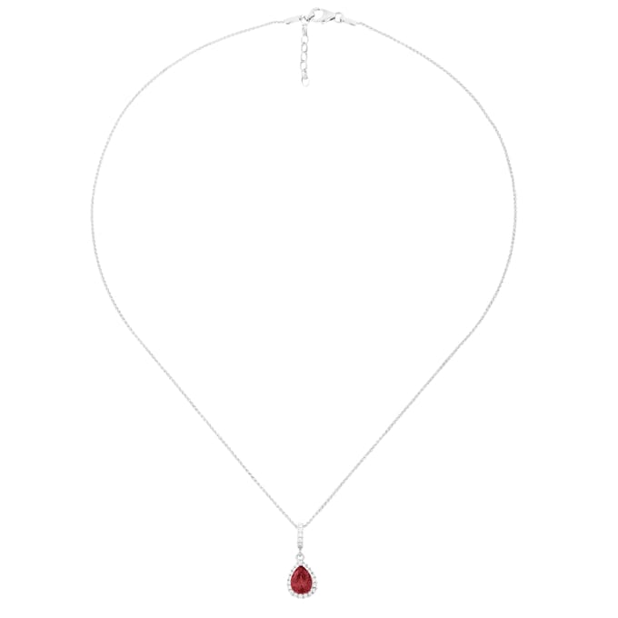 Orphelia ZH-7226/RU - Hanger Ruby - met Ketting 45 cm - 925 Sterlingsilver - Zirconium