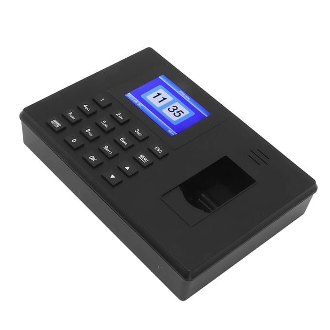 Tijdklok Vingerafdruk Aanwezigheidsmachine Intelligente Biometrische Vingerafdruk Tijdregistratiemachine black