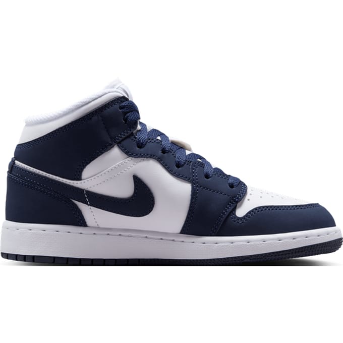 Jordan Aj1 Mid Kindersneakers - Zwart - Maat 35.5 - Mesh/Synthetisch