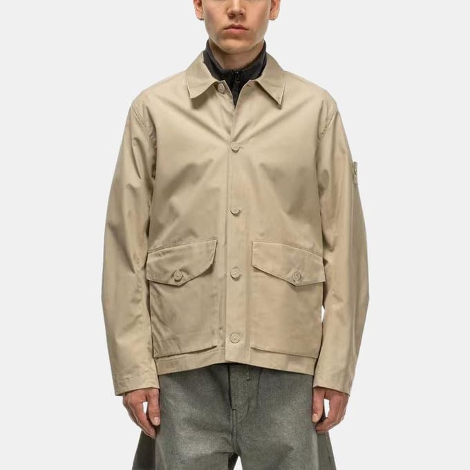 Stone Island Kompas Patch Jas Beige Heren Bovenkleding Bruin 7815437F1-V0090 M beige