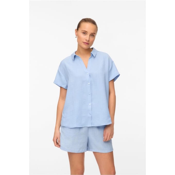 VERO MODA - VMMELANEY QUEENY SS SHIRT WVN - Dames - Blouses
