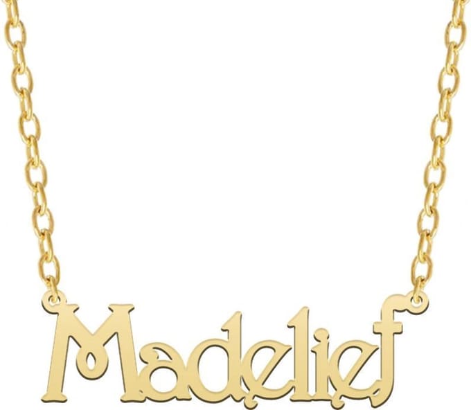 Gouden stoere naamketting