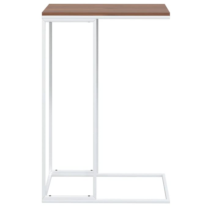 vidaXL - Bijzettafel - 40x30x59 - cm - bewerkt - hout - wit